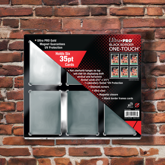 Ultra Pro - 35PT 6-Card Black Border UV ONE-TOUCH Magnetic Holder
